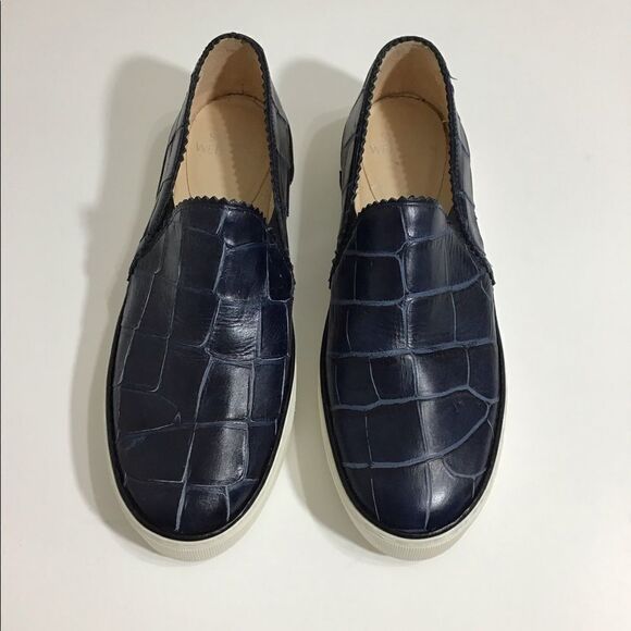 Stuart Weitzman Blue Nuggets Chunky Platform Slip On Sneakers Size 5 1/2 - Picture 2 of 11